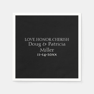 Schwarze Liebe Ehrenzeichen Cherish Serviette