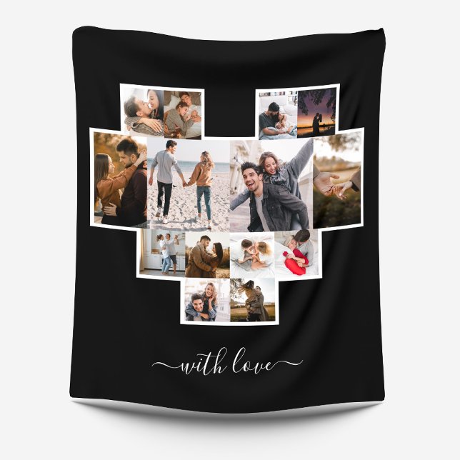 Schwarze Liebe FotoCollage Fleecedecke (Von Creator hochgeladen)