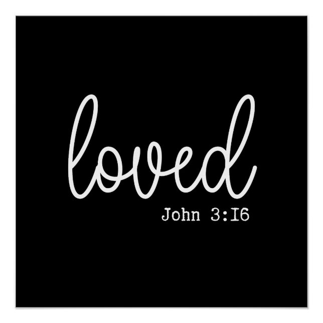 Schwarze Liebe Glaubenssatz minimalistisch Poster (Vorderseite)