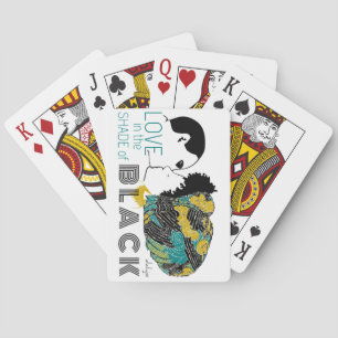 SCHWARZE LIEBE IN GOLD & CYAN SPIELKARTEN