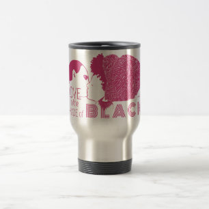 SCHWARZE LIEBE IN PINK REISEBECHER
