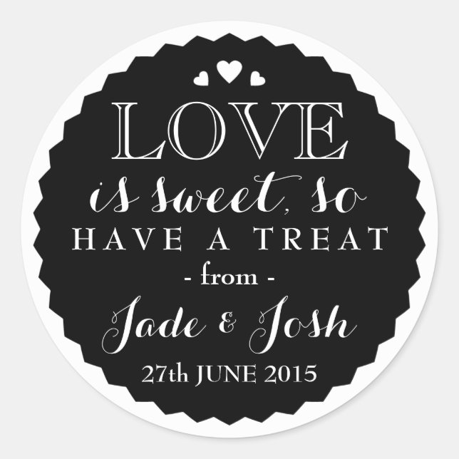 Schwarze Liebe ist Sweet Bottle Cap Stil Gefallen Runder Aufkleber (Vorderseite)