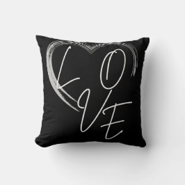 Schwarze Liebe Kissen