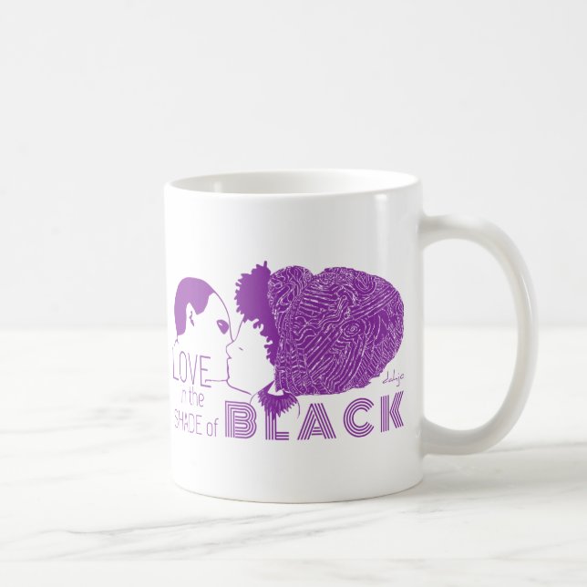 SCHWARZE LIEBE LILA TASSE (Rechts)