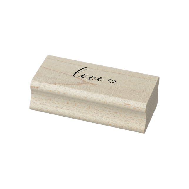 Schwarze Liebe mit kleinem Herz Gummistempel (Stempel)