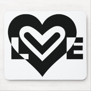Schwarze Liebe Mousepad