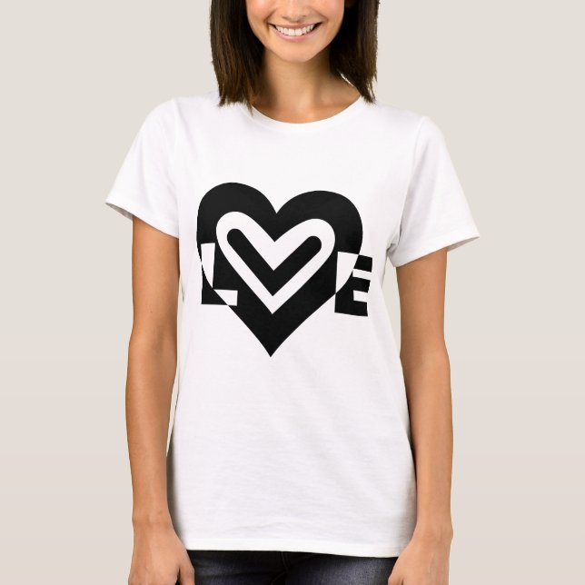 Schwarze Liebe T-Shirt (Vorderseite)