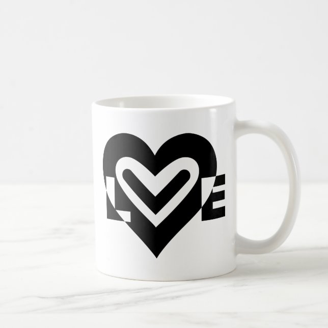 Schwarze Liebe Tasse (Rechts)