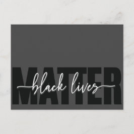 Schwarze Lieben Materie Typografie Postkarte