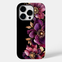 Schwarze Lila Blume Case-Mate iPhone 14 Pro Hülle