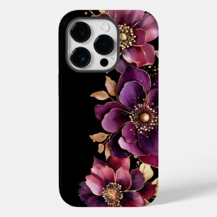 Schwarze Lila Blume Case-Mate iPhone 14 Pro Hülle