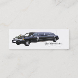 Schwarze Limo-Limousinen Visitenkarten Mini Visitenkarte