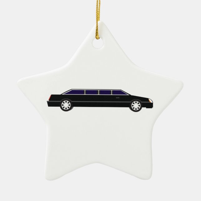 Schwarze Limousine Keramikornament (Vorne)