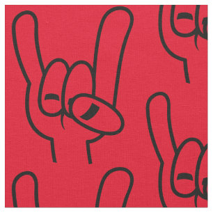 Schwarze Linie für Schwermetall-Teufel-Hörner Stoff