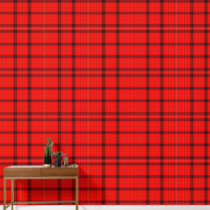 Schwarze Linien in Scottish Red Tapete