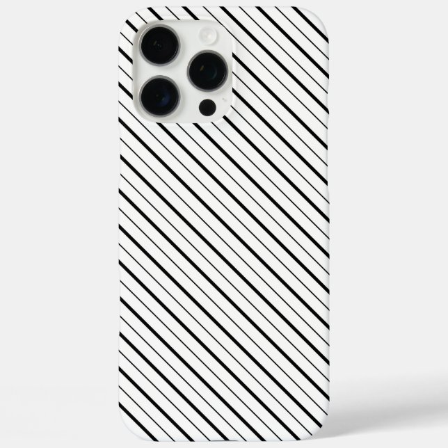 Schwarze Liniengeometrie einfach Case-Mate iPhone Hülle (Rückseite)