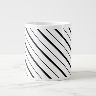 Schwarze Liniengeometrie einfach Jumbo-Tasse