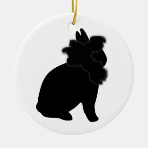 Schwarze Lionhead Verzierung Keramikornament