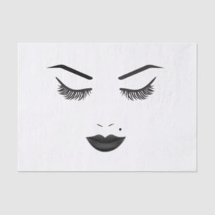 Schwarze Lippen Schminken Gesicht Augenbrauen Lipp Seidenpapier