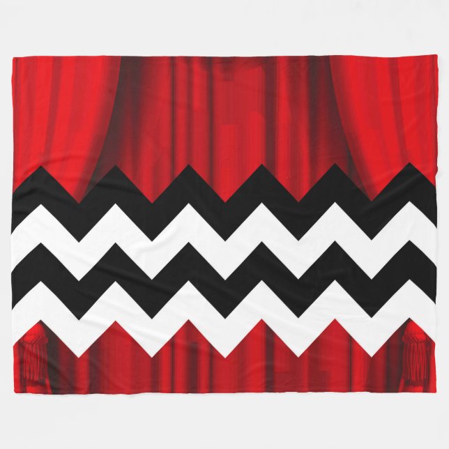 schwarze Lodge Chevron Decke (Vorderseite (Horizontal))