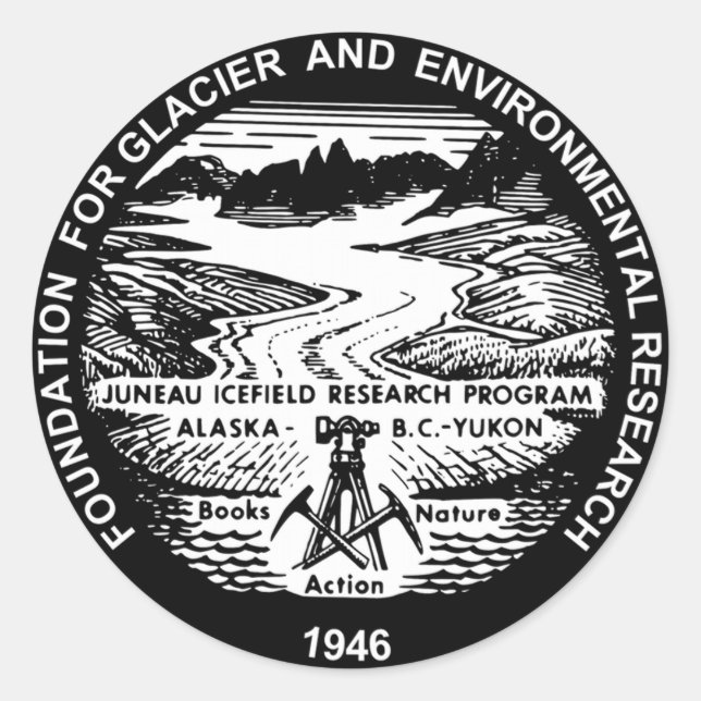 Schwarze Logo-Aufkleber für JIRP 3" (jeweils 6) Runder Aufkleber (Vorderseite)