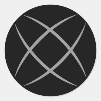 Schwarze Logo-Aufkleber Runder Aufkleber