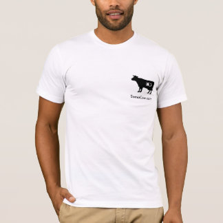 Schwarze Logos der Front und der Rückseite T-Shirt