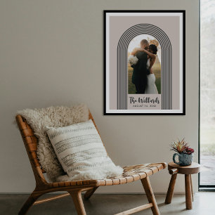 Schwarze Lombard-Linien-Bogen individuell bedruckt Poster