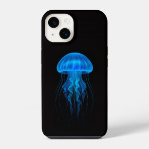Schwarze Luxe-iPhone-14-Hülle Mate, Neonblaue Qual iPhone 14 Hülle