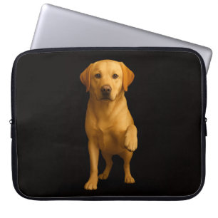 Schwarze Luxe-Laptop-Hülle, zarter Labrador Laptopschutzhülle