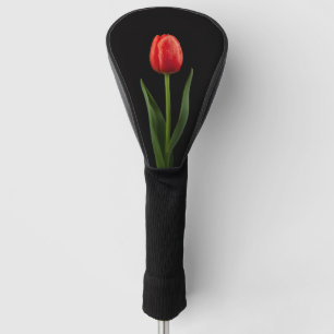 Schwarze Luxus-Golf_Driver-Abdeckung mit Rubinrote Golf Headcover