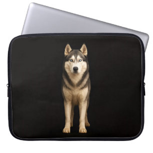 Schwarze Luxus-Laptop-Hülle 4, Icy Elite Husky Laptopschutzhülle