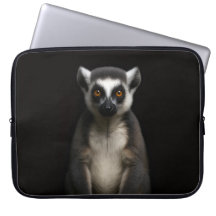 Schwarze Luxus-Laptop-Hülle 4, Sanfter Lemur