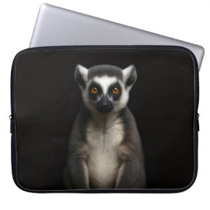 Schwarze Luxus-Laptop-Hülle 4, Sanfter Lemur Laptopschutzhülle