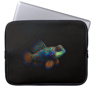 Schwarze Luxus-Laptop-Hülle, Mandarin-Dragonet-Fis Laptopschutzhülle