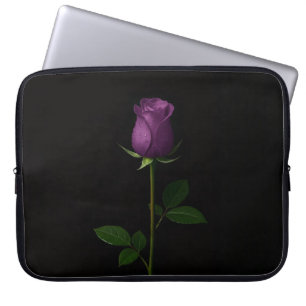 Schwarze Luxus-Laptoptasche 4, Königliche Violette Laptopschutzhülle