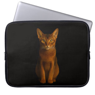 Schwarze Luxus-Laptoptasche 'Abyssinian Beauty' Laptopschutzhülle