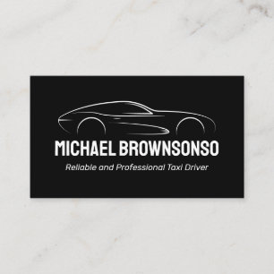 Schwarze Luxusauto-Illustrationsdesign Visitenkarte