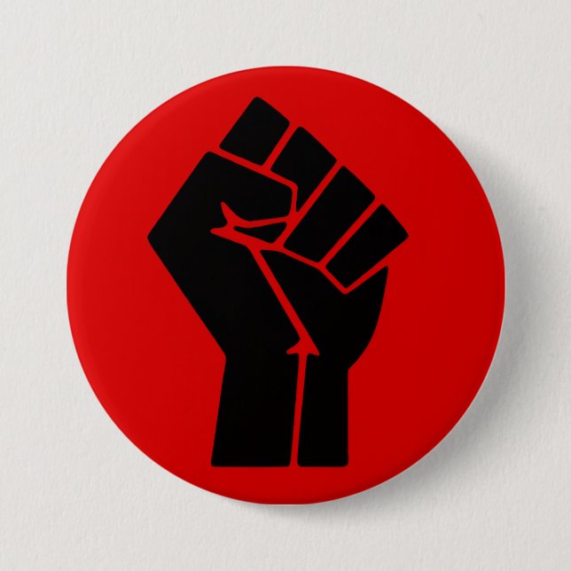 Schwarze Macht Faust Button (Vorderseite)