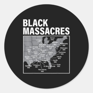 Schwarze Macres-Geschichtskarte Afroamerikanischer Runder Aufkleber