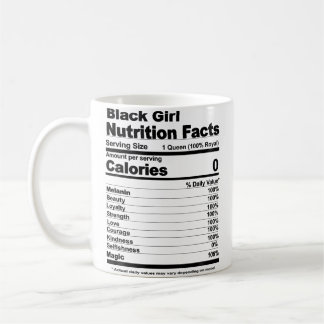 Schwarze Mädchen Ernährungsfakten Schwarze Mädchen Kaffeetasse