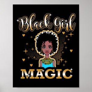 Schwarze Mädchen Magie Afrikanische Königin Schwar Poster