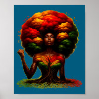 Schwarze Mädchen Magie Afro Melanin Königin Afrika