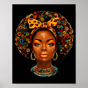 Schwarze Mädchen Magie Afro Melanin Königin Afroam Poster