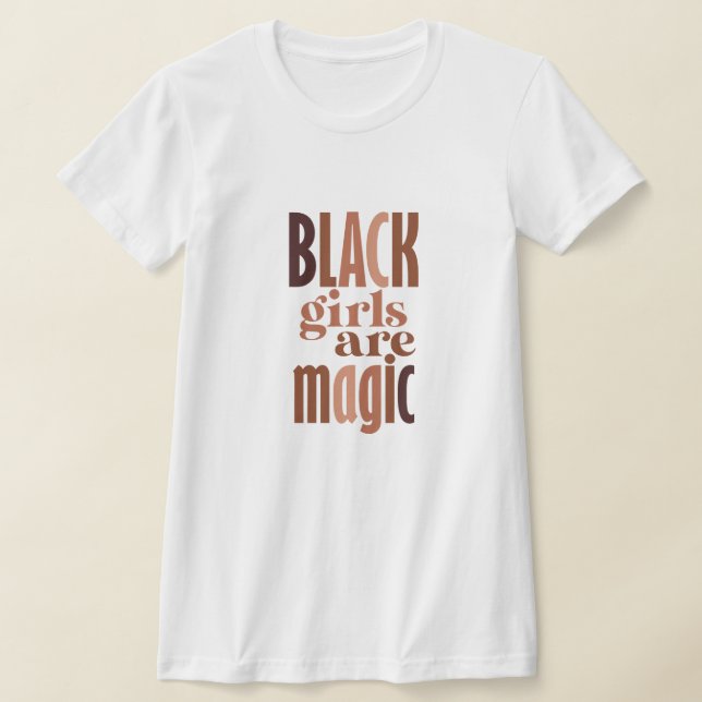 schwarze Mädchen zitiert gedruckte Typografie T-Shirt (Ablage )