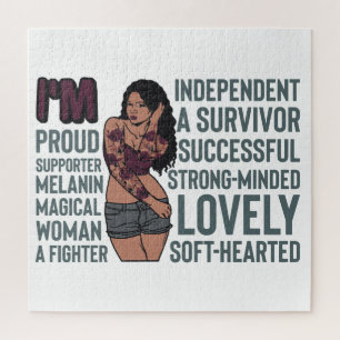 Schwarze Mädchenmagie, Melanin-Poppin, Schwestern, Puzzle