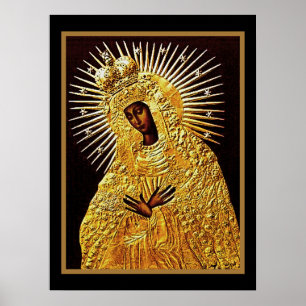 Schwarze Madonna im Gebet ... Poster