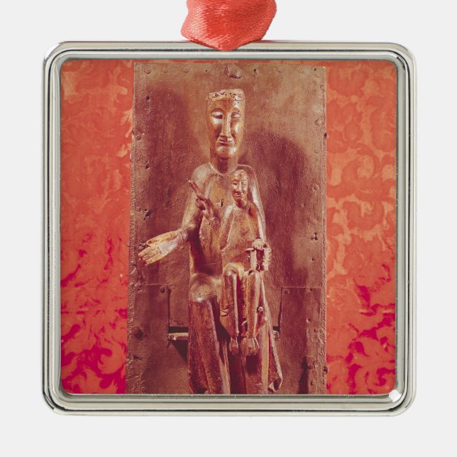 Schwarze Madonna, katalanische Schule, 11. Silbernes Ornament (Vorne)