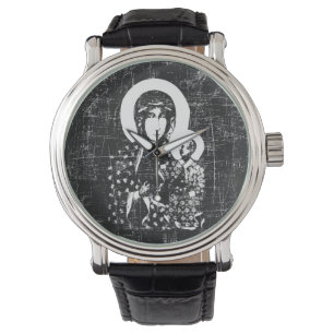 Schwarze Madonna mit Czestochowa Armbanduhr