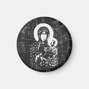 Schwarze Madonna mit Czestochowa Magnet